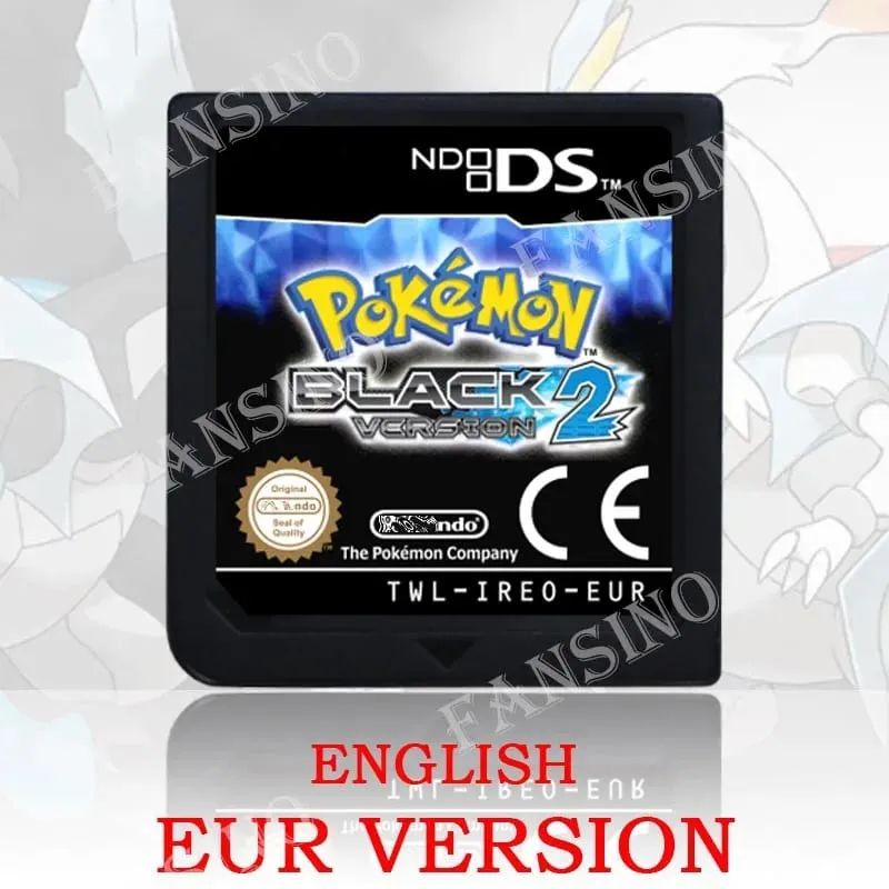 (USA EUR AUS) pokemon สีดำสีขาว 1/2 รุ่นคุณภาพสูงแท้ 1:1 แบบจำลอง DS เกมสำหรับ DS 2DS 3DS คอนโซล — image 21