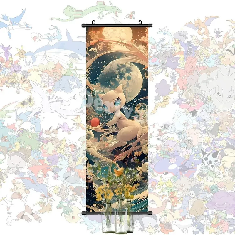 Poster stampato Anime Opere d'arte da parete Gengar Immagini Charizard Dipinto su tela Pikachu Appeso Pergamene Home Room Decor — image 29