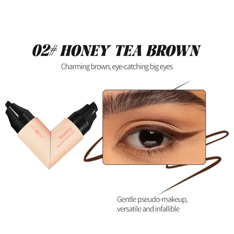 2 i 1 Roterende Eyeliner Stempel Glat Vandtæt Langtidsholdbar Smudsafvisende Eyeliner — image 8