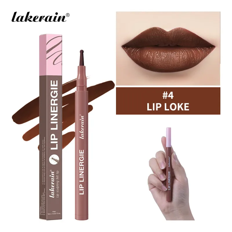 2-in-1 Lip Contour Lip Stain Pen Smudge-proof Non-stick Cup Moisturizing Lip Makeup Cosmetic Dual-Sided Tip Lip Stain & Liner — image 16