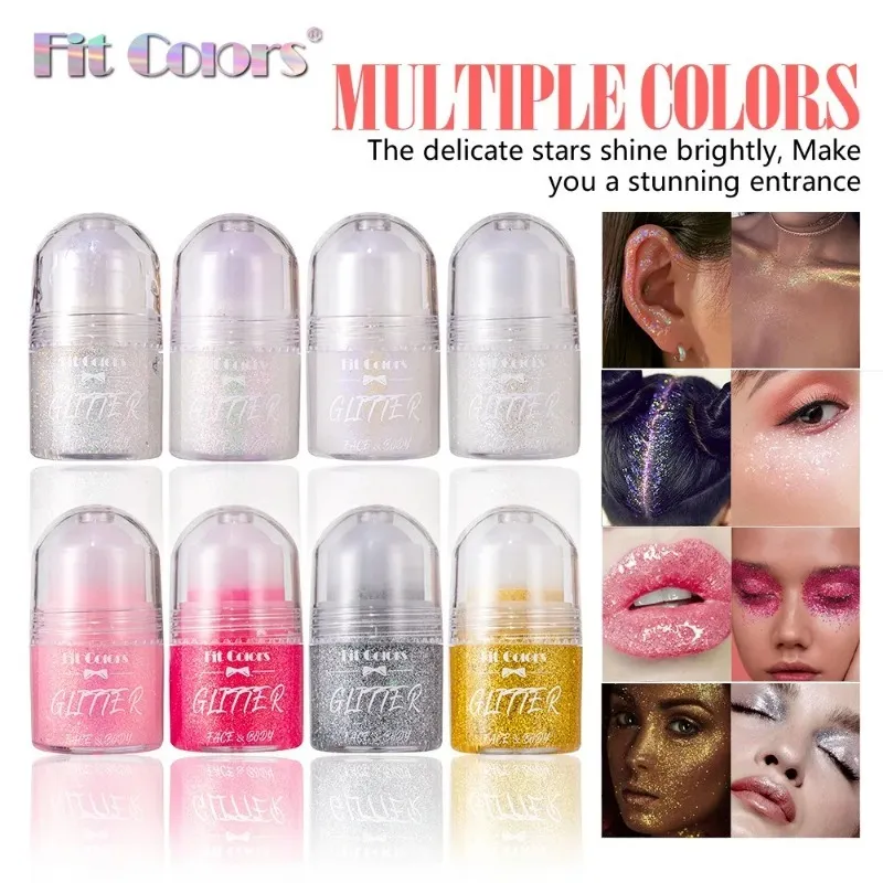 Sparkling Sequins Glitter GEL Face Body Eye ภาพวาด Shine Liquid สีขาว Silvery Pearl GLOSS Eye Brighten STAGE แต่งหน้าตกแต่ง — image 2