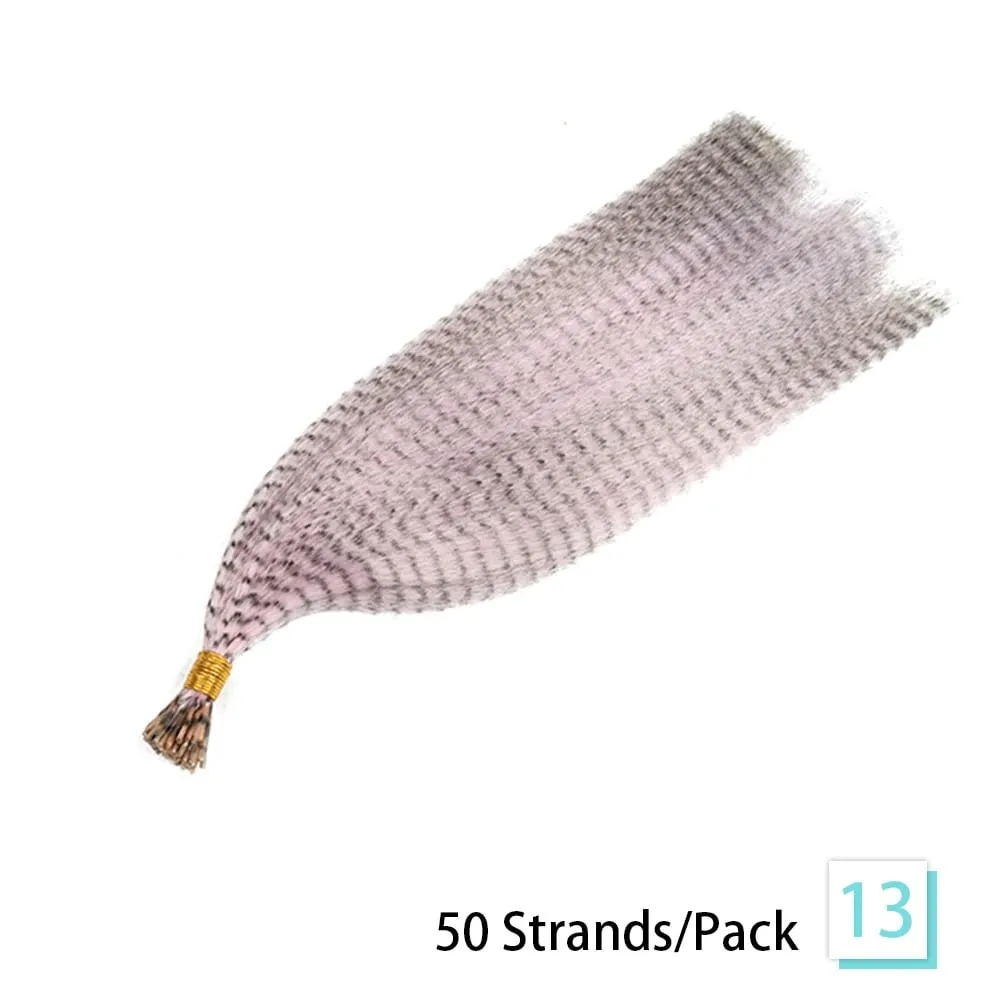 Estensioni dei capelli con piume sintetiche 16 pollici 50 fili/pacco Estensioni dei capelli colorati Estensioni delle piume dei capelli colorati per le donne — image 19