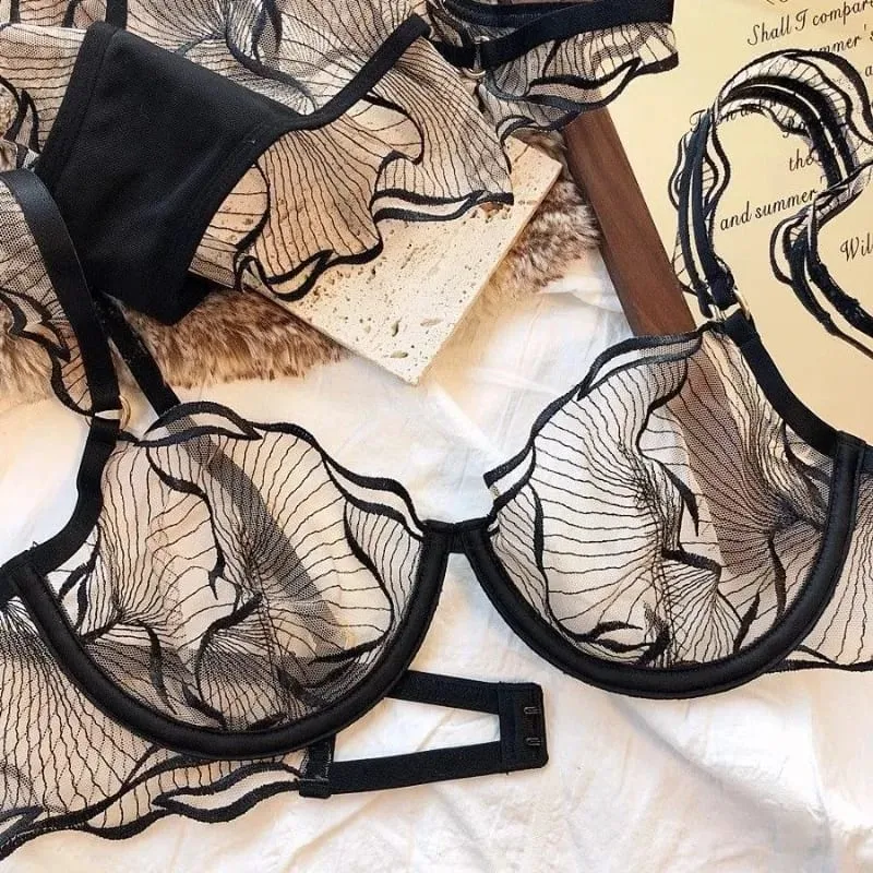 Σουτιέν Pure Desire Christmas Minimizer Διαφανές Διχτυωτό Μεγάλο Μπούστο Ρυθμιζόμενο Μαλακά Σύρματα Κομψά Εσώρουχα UK μεγέθη MOYISU AB — image 2