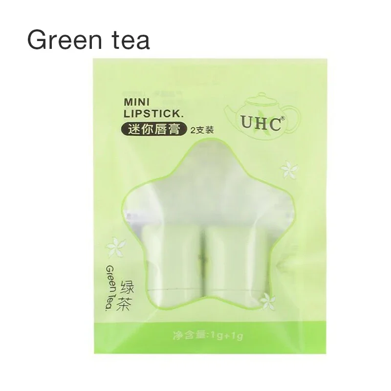 2pc Cute Fresh Tea Lip Balm Lip Oil Moisturizing Clear Transparent Lipstick Base Hydrating Natural Plant Anti-Cracking Lip Care