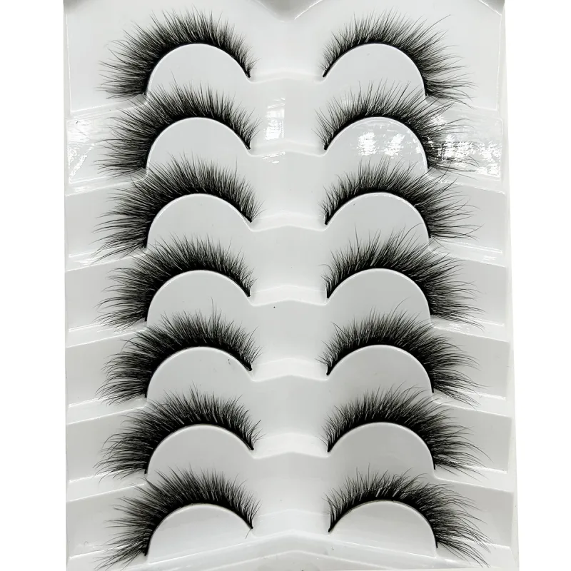 Přírodní 3D norkové umělé řasy Měkké jemné nadýchané oči umělé řasy make-up řas krása kočka Cilios 5 párů 15 stylů — image 24