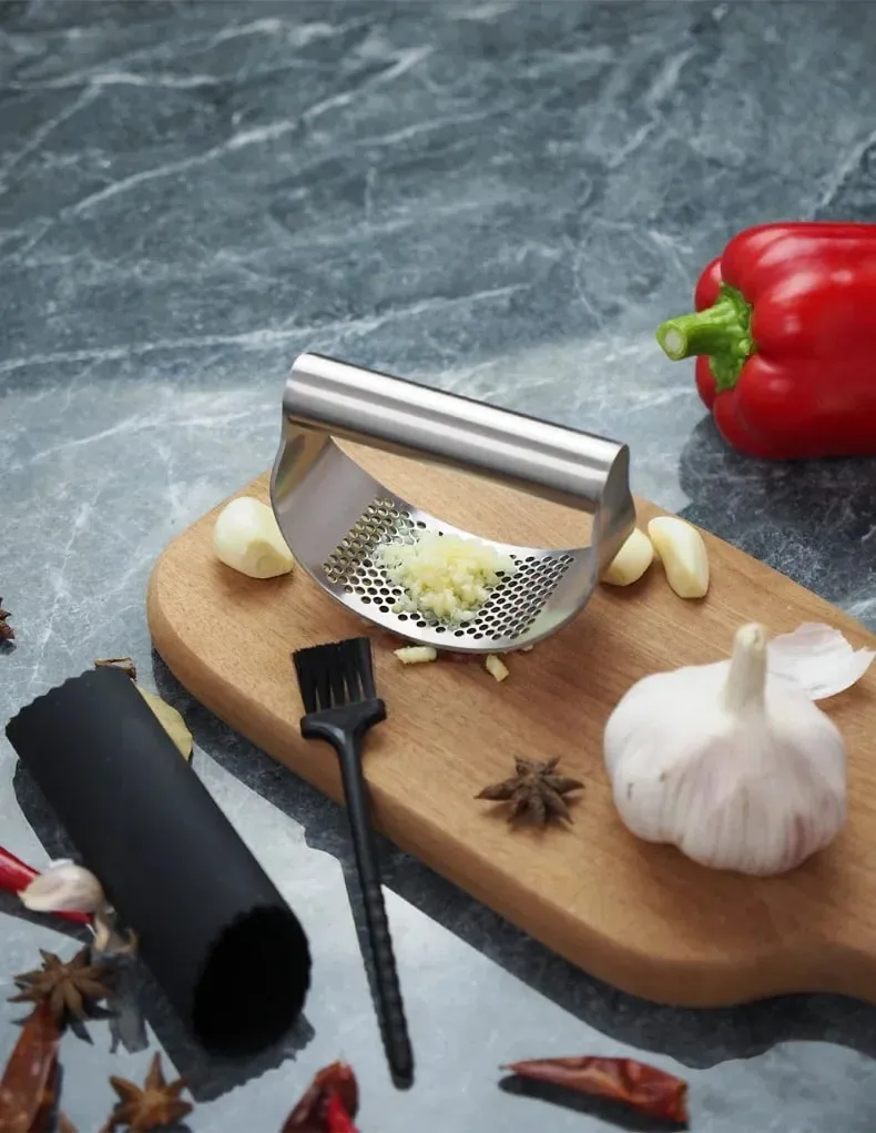 Exprimidor Manual de ajo de acero inoxidable mejorado, triturador basculante de jengibre y ajo, herramientas para cortar ajo, utensilios de cocina — image 9
