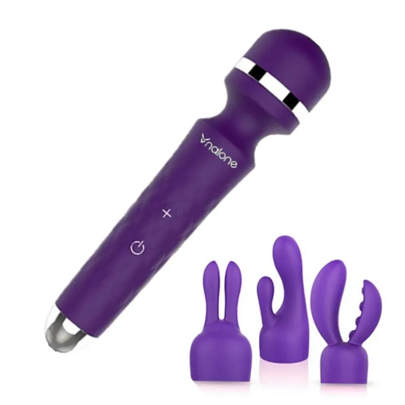Nalone Rock ที่มีประสิทธิภาพ Clitoris Vibrator ชาร์จ USB Magic Wand AV Vibrator เครื่องนวดผลิตภัณฑ์ทางเพศเพศเร้าอารมณ์ของเล่นสำหรับผู้หญิง — image 1