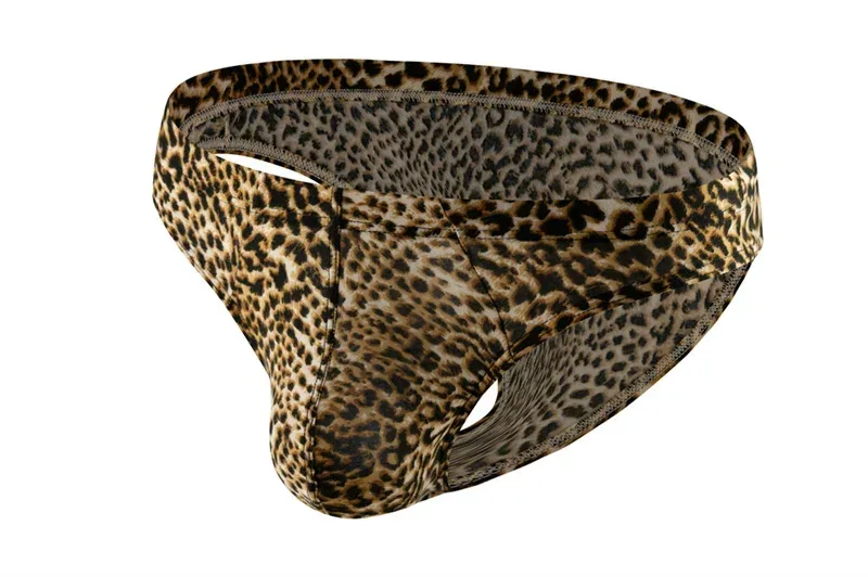 Seluar Dalam Lelaki Seksi Seluar Dalam Corak Leopard Pinggang Rendah Seluar Slip Lembut Pakaian Dalam Seluar Dalam Kantung Tangas Sexis De Hombre