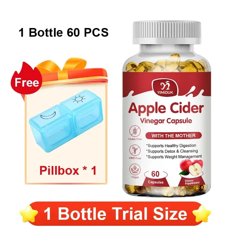 Apfelessig-Kapseln 1600 mg unterstützen die Verdauung, natürliche Reinigung, Gewichtsmanagement, Immungesundheit und Stoffwechselgleichgewicht — image 8