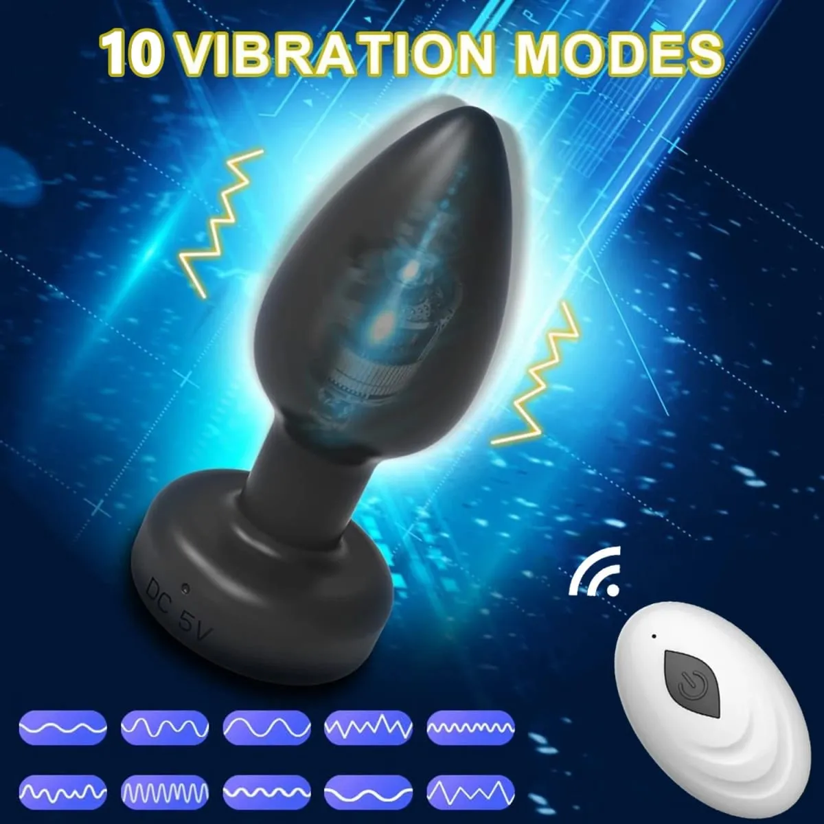 Remote Control Anal Vibrator Male Wireless Butt Plug Gay Prostate Massager Female LED Vagin Stimulator Adult Sex Toys for Men