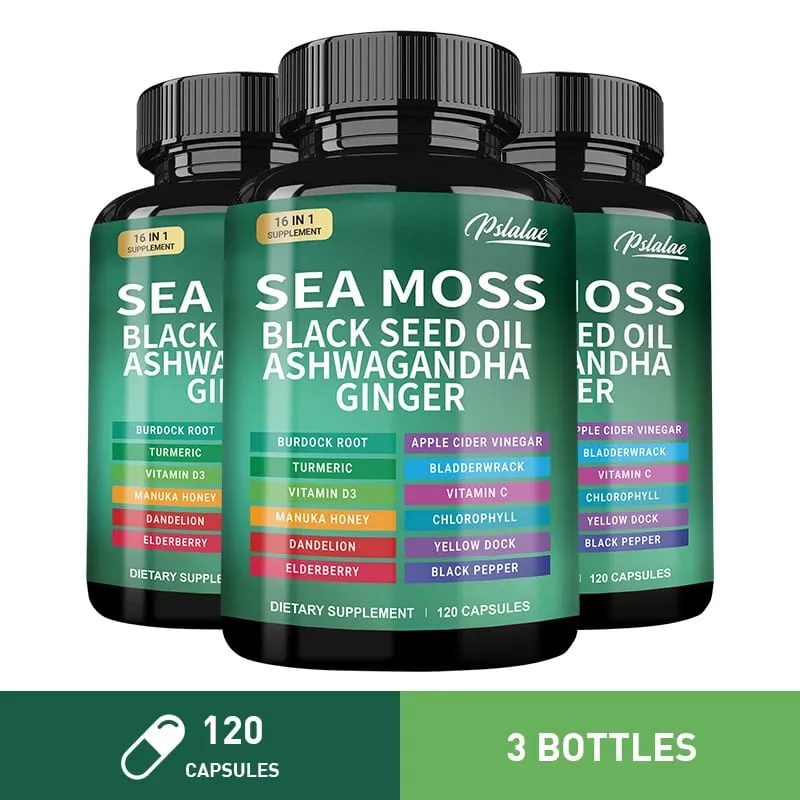 Sea Moss | Black Seed Oil | Ashwagandha | Ginger - Immune System Energy Gut Health Skin & Joint Support — image 10