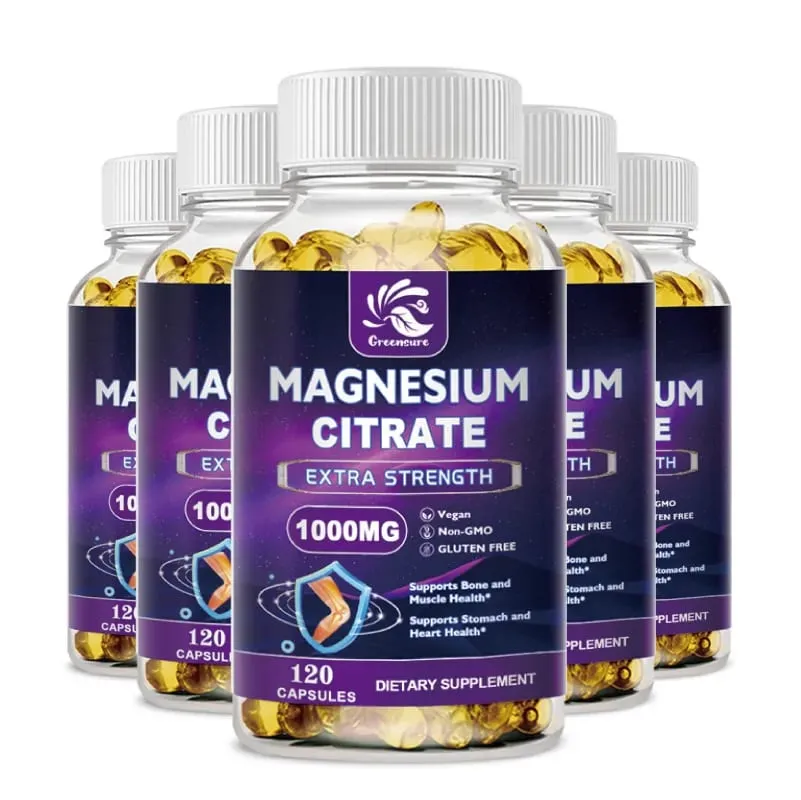 Magnesium Citrate Capsule 1000 Mg - Support for Women & Men Non-GMO Veggie Capsules - 60/120 Capsules — image 8