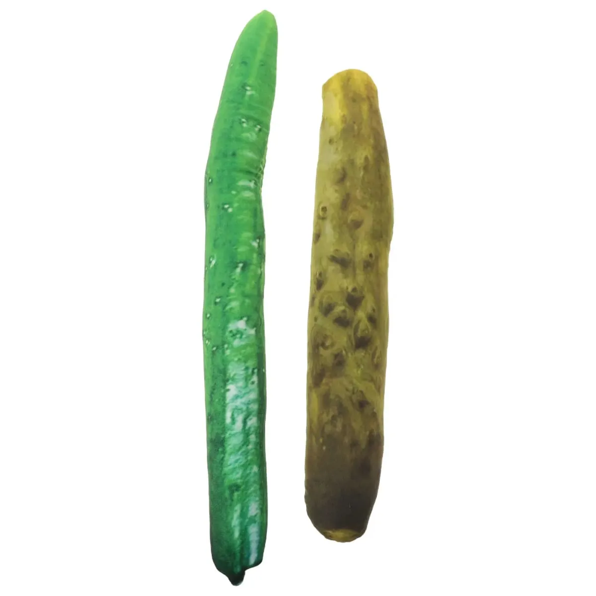 2 pezzi cetriolo sottaceto morbido cuscino cuscino alimentare per cartoni animati arredamento creativo cuscini di supporto per la schiena lombare zucca gialla farcita divertente — image 4