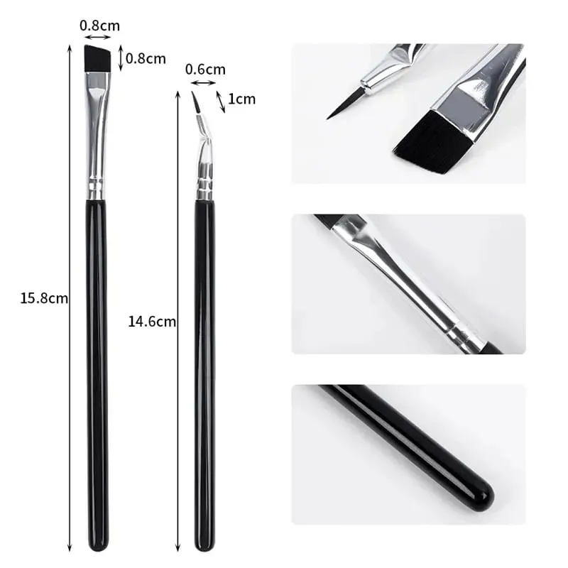 Bent Liner แปรงแต่งหน้าแปรงอายไลเนอร์มุม Fine แปรงอายไลเนอร์ Eye Contour เครื่องมือแต่งหน้าอายแชโดว์ Eye Brow แปรงเครื่องมือ — image 6