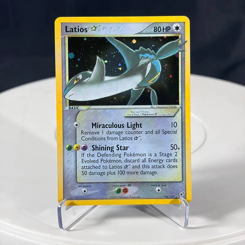 Karty proxy Seria EX Rayquaza Złota gwiazda Charizard Gengar Pikachu Hobby Hobby Kolekcje Kolekcja gier Karty Anime — image 24