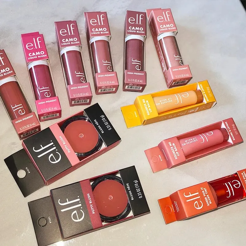 Elf Celebrity Limited Co-branded Double-ended Smooth Lip Liner Peptide Lipstick Lip Balm Liquid Blush Let-at påføre Blush Stick