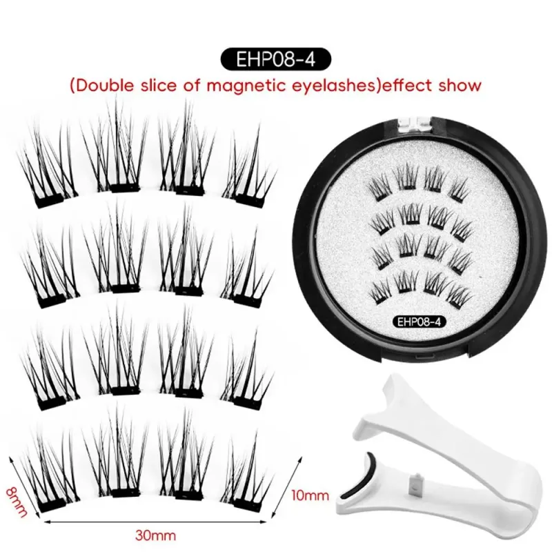 ใหม่ขนตาปลอมชุด 3D ธรรมชาติผลขนตาแม่เหล็กแบบใช้ซ้ำได้แต่งหน้า False Lashes Beauty Eyelashes อุปกรณ์ — image 11