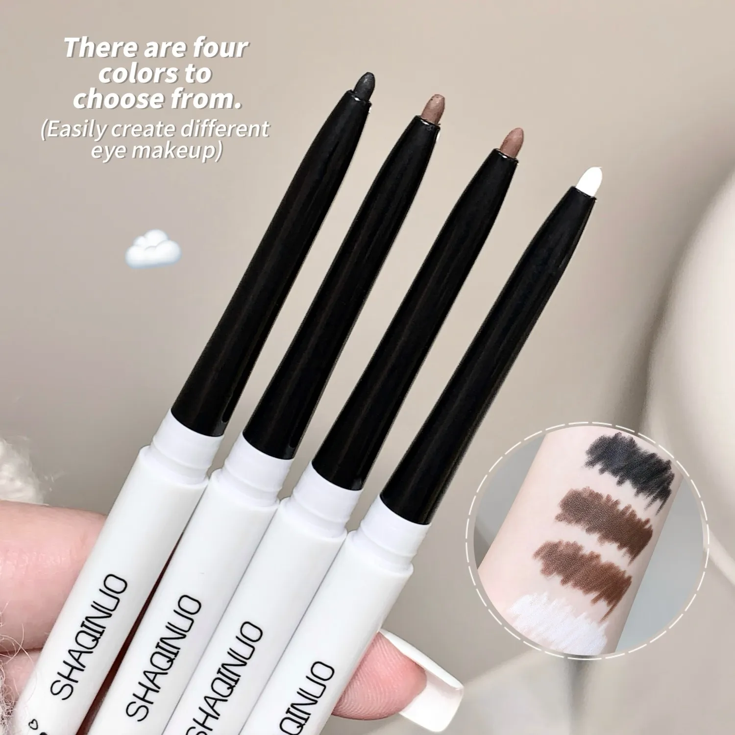 Crayon Eyeliner Gel mat imperméable, lisse, noir et blanc, stylo pour les yeux, maquillage longue durée, cosmétiques de beauté — image 6