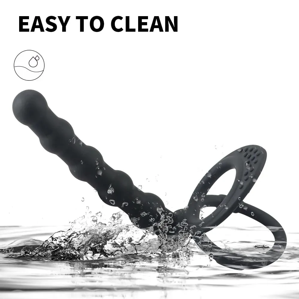Doppelte Penetration Anal Perlen Butt Plug Dildo Penis Cock Ring Verzögerte Ejakulation G Spot Massager Erwachsene Sex Spielzeug Für Männer paare — image 2