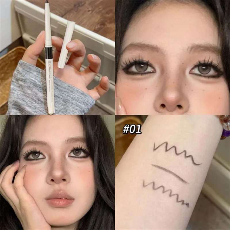 Double-ended Ultra-fine GEL ดินสออายไลเนอร์สีชมพูสีน้ำตาลภายใต้ปากกาเน้นข้อความกันน้ำ Matte Aegyosal โกหก Silkworm Eye Makeup — image 20