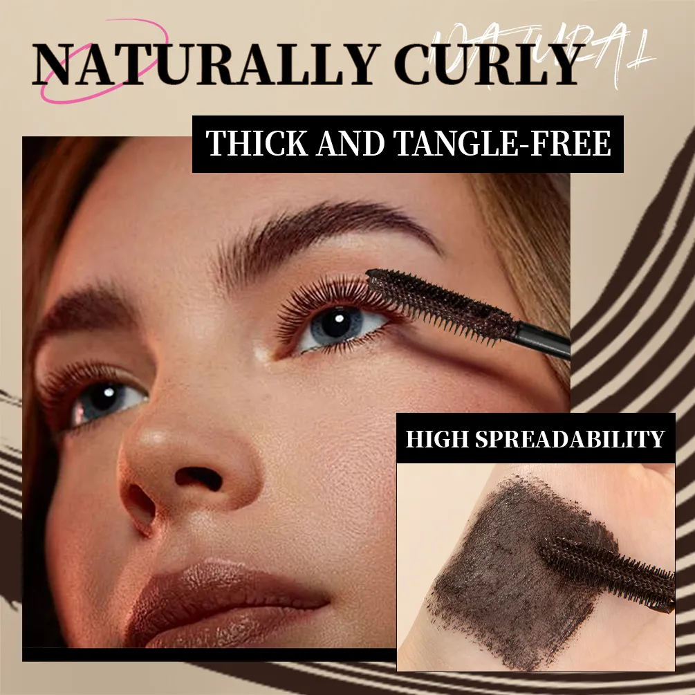 Mascara marrone cioccolato Estensione ciglia curva colorata Impermeabile Asciugatura rapida Allungamento Occhi Ciglia nere Trucco duraturo — image 5