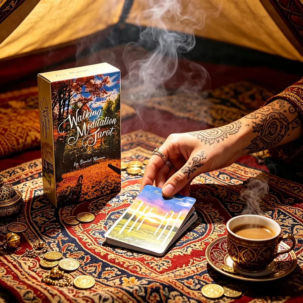 เดินสมาธิ Tarot Deck 78 การ์ดป่าธรรมชาติไพ่ทาโรต์ Divination Meditation Spiritual Guidance ของขวัญสำหรับคนรักไพ่ทาโรต์