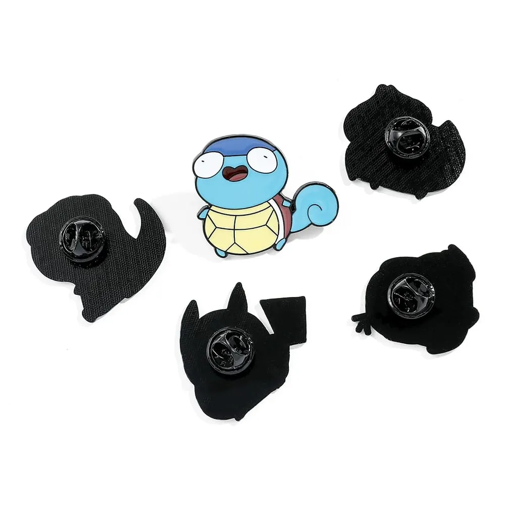 Anime Enamel Pin Funny Cartoon Figure Pikachu Squirtle Psyduck Metal Badge Brooch Jacket Jeans Lapel Pin Toy Accessories — image 2