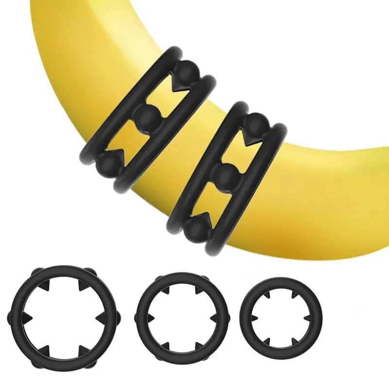 Anneau de pénis mâle avec pointes souples taille S/M/L anneau en Silicone retarde l'éjaculation fournitures pour adultes civière d'érection de bite jouets sexuels — image 2