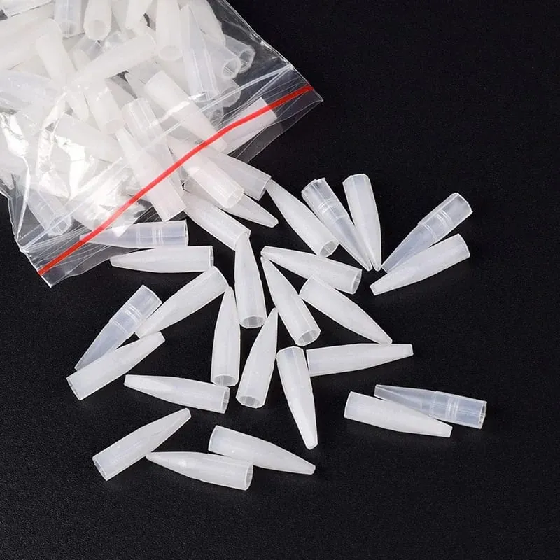 100Pcs Petua Jarum Tatu Microblading Penutup Muncung untuk Garis Mata Mekap Kekal Tatu Solek Kening Senapang Mesin — image 6