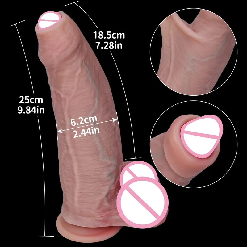 Pas cher doux bite réaliste Strapon gros gode peau sentir petit pénis Double Silicone ventouse bite Gay Anal jouets sexuels hommes femmes — image 10
