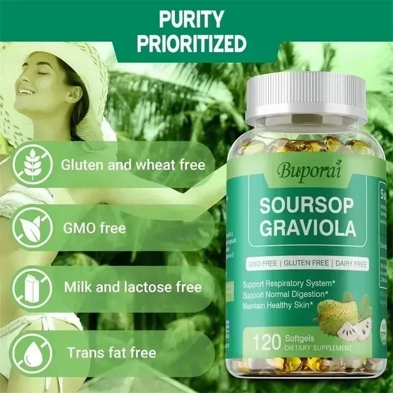 Soursop Graviola - Relax Liver and Sleep Cell Support & Regeneration Immune Boost CapsulesSupplement — image 5