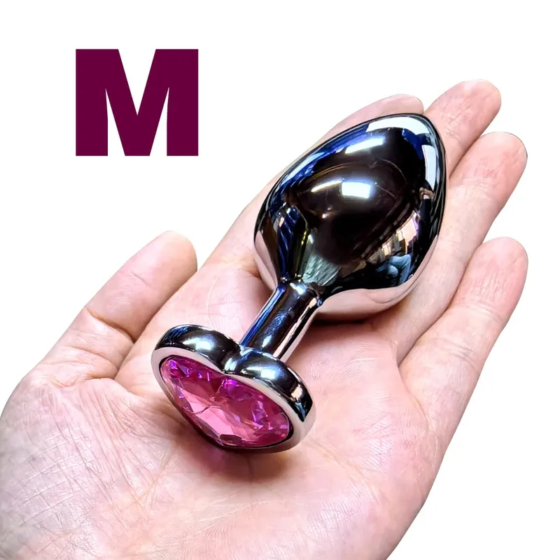Hjertebase Mini Glat Metal Anal Plug Begynder Butt Plug Onani Stimulator Værktøj Sex Massager Voksen Sexlegetøj Til Mand Kvinder — image 9