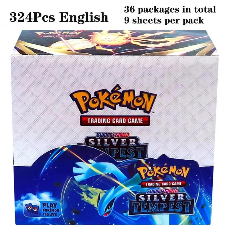 324Pcs Pokemon TCG: Sword & Shield Tempest Bonds Booster Box Trading Card Game Pokemon Card Kids Toys Board Game — image 24