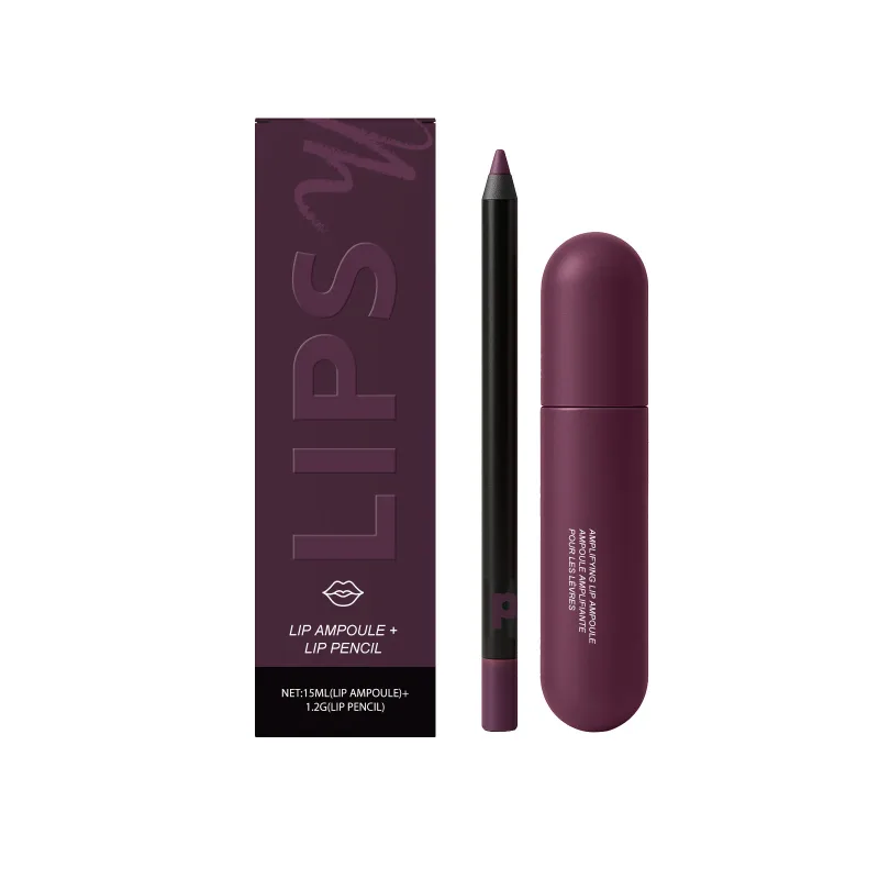 Conjunto de lápis lipliner fosco à prova d'água, longa duração, sem secagem, forro perfeito, preenchimento labial, hidratante, cor labial rechonchuda, cuidados com os lábios — image 10