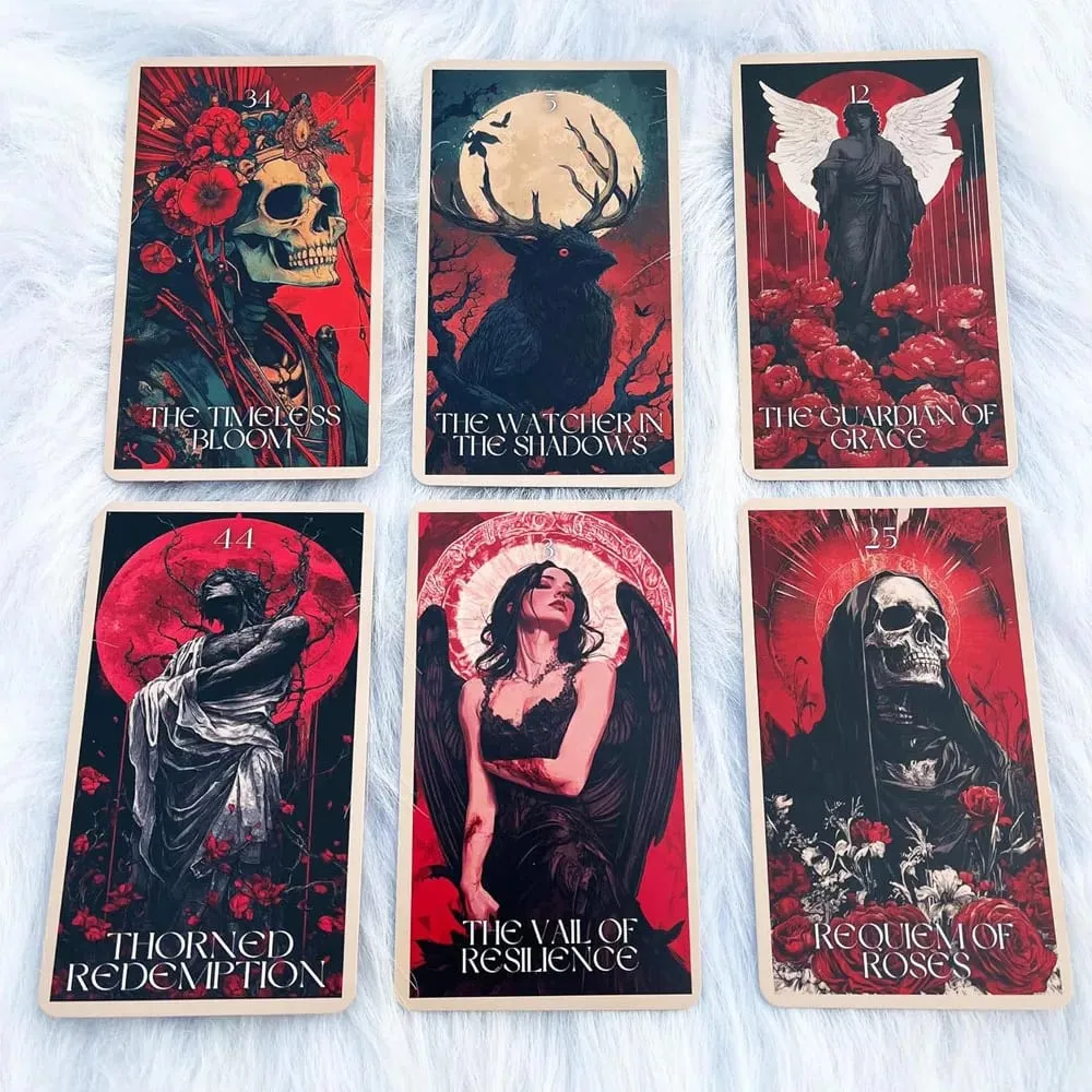 Midnight Oracle Card Deck Gothic Dark Fantasy-temakort inkluderer papirinstruktioner perfekt til entusiaster og samlere — image 4