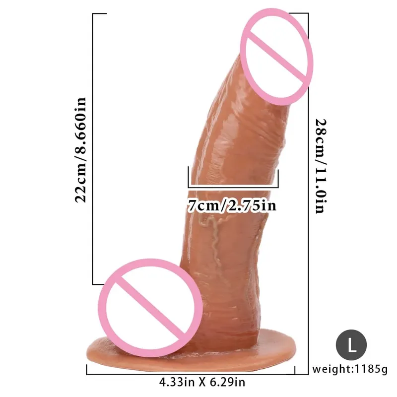 Super duża skóra Dildo Penis masażer prostaty pasek-on silikonowy realistyczny korek analny Masturbator seksowne dorosłe ogromne wibratory Sex zabawki — image 16