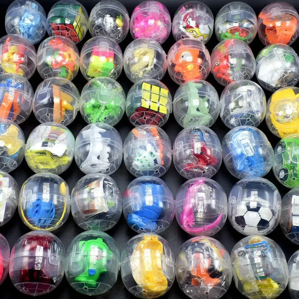 20PCS Gachapon Machine Transparent Gachapon Toys Creative Coin-Operated Gachapon with Random Doll Toys Children's Birthday Gift