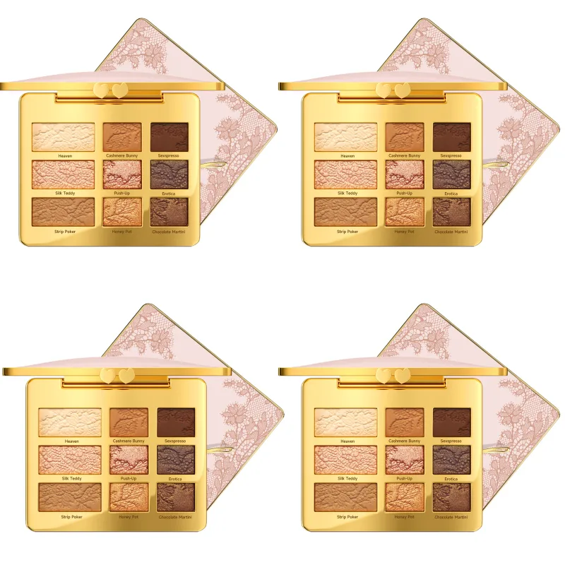 Paleta de sombra de ojos de 9 colores, portátil, multifuncional, brillo, sombra de ojos, paleta brillante, resaltador en polvo, Kit de belleza, 12g — image 9