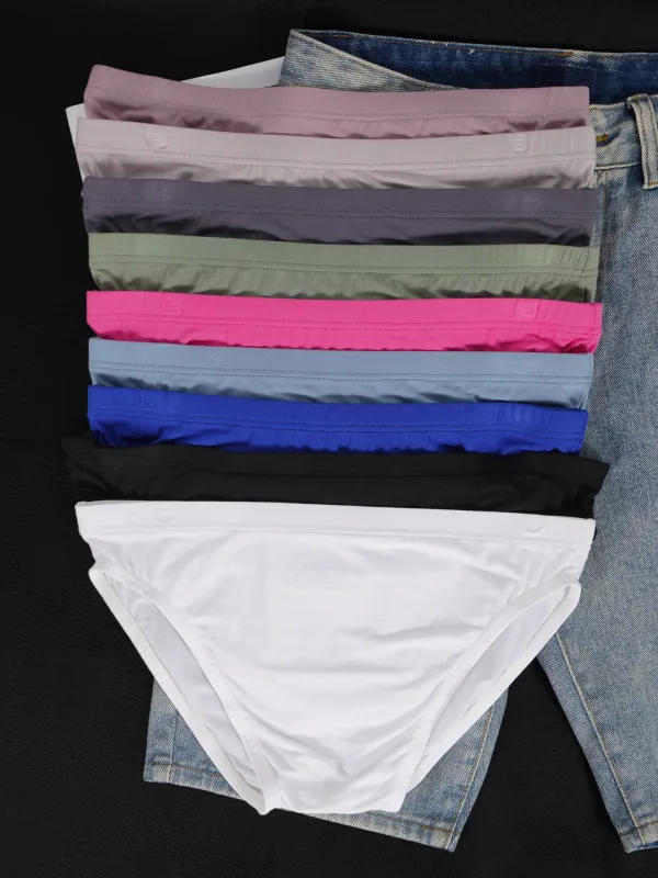 Herren-Slip aus Modal, ultradünn, nacktes Gefühl, niedrige Leibhöhe, hochelastisch, atmungsaktiv, 3D-Konvexbeutel-Unterwäsche