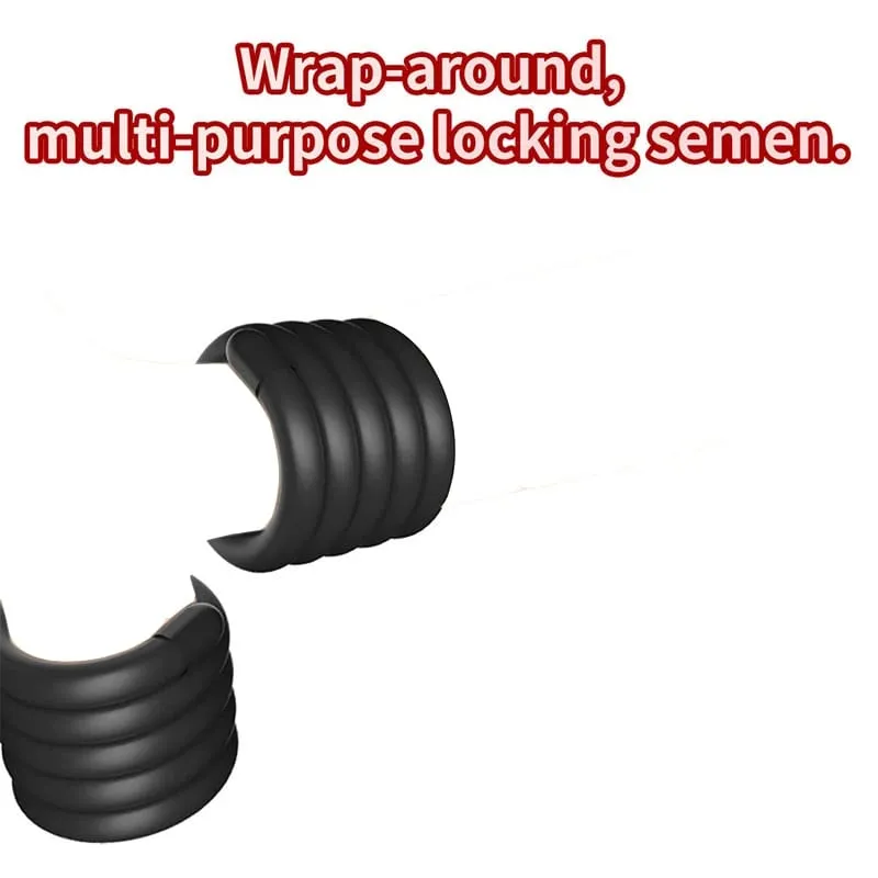 Anneau de verrouillage de sperme en Silicone, anneau de pénis masculin, retard réglable, éjaculation, anneau de verrouillage durable du Scrotum, jouets sexuels pour hommes, produits pour adultes — image 4