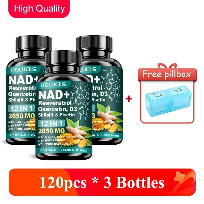Capsule NAD+ 12 in 1 con semi d'uva curcuma supportano la produzione di energia, comfort digestivo e funzione immunitaria per donne attive — image 8