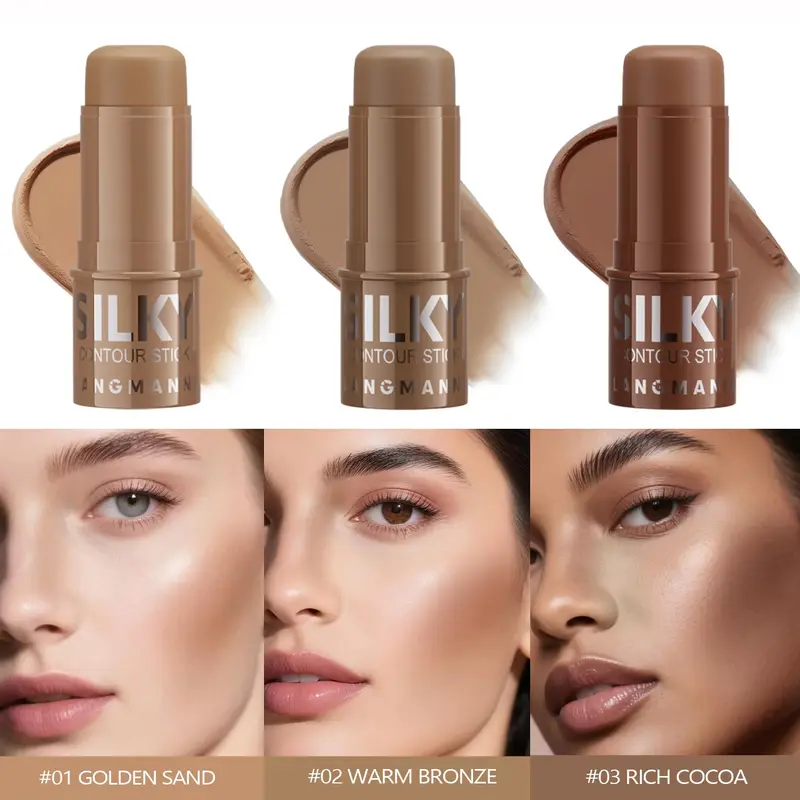 3 Warna Penyamar Liputan Penuh untuk Pembaikan Cetakan Bintik Jerawat Lingkaran Gelap Kontur Krim Lorek Palet Asas Muka Makeup Korea — image 2