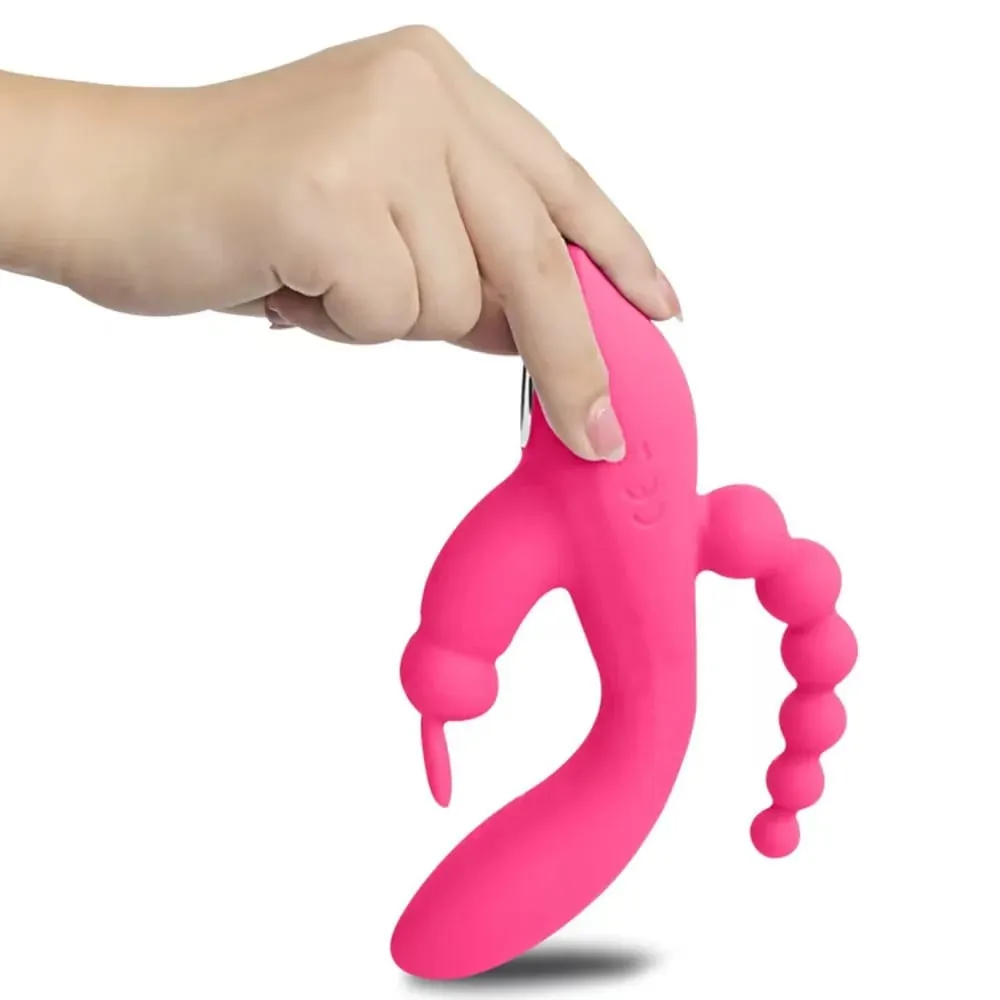 12 모드 G 스팟 토끼 진동기 Clitoral Stimulator 항문 트리플 커브 마사지 항문 구슬 여성 커플 딜도를위한 섹스 토이 — image 6