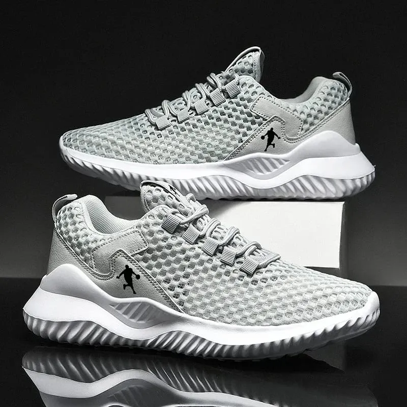 Männer Turnschuhe Lightwhite Atmungsaktive Laufschuhe für Männer Mesh Sommer Lace-Up Outdoor Wanderschuh Zapatillas De Deporte — image 2