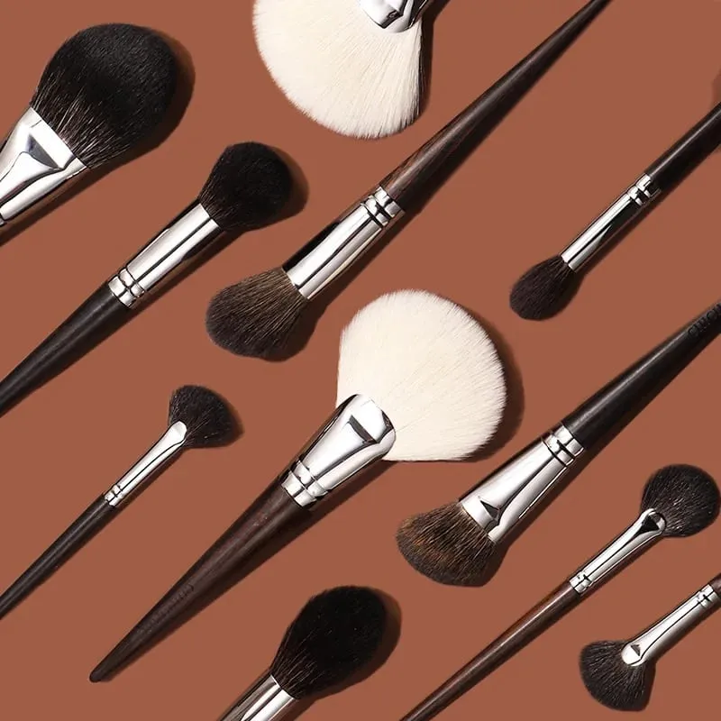 1 pezzo di fascia alta per peli di animali, dettaglio, ombretto, pennelli per trucco, evidenzia i pennelli per trucco, ombretto, per nascondere la bellezza della matita con manico in ebano — image 2