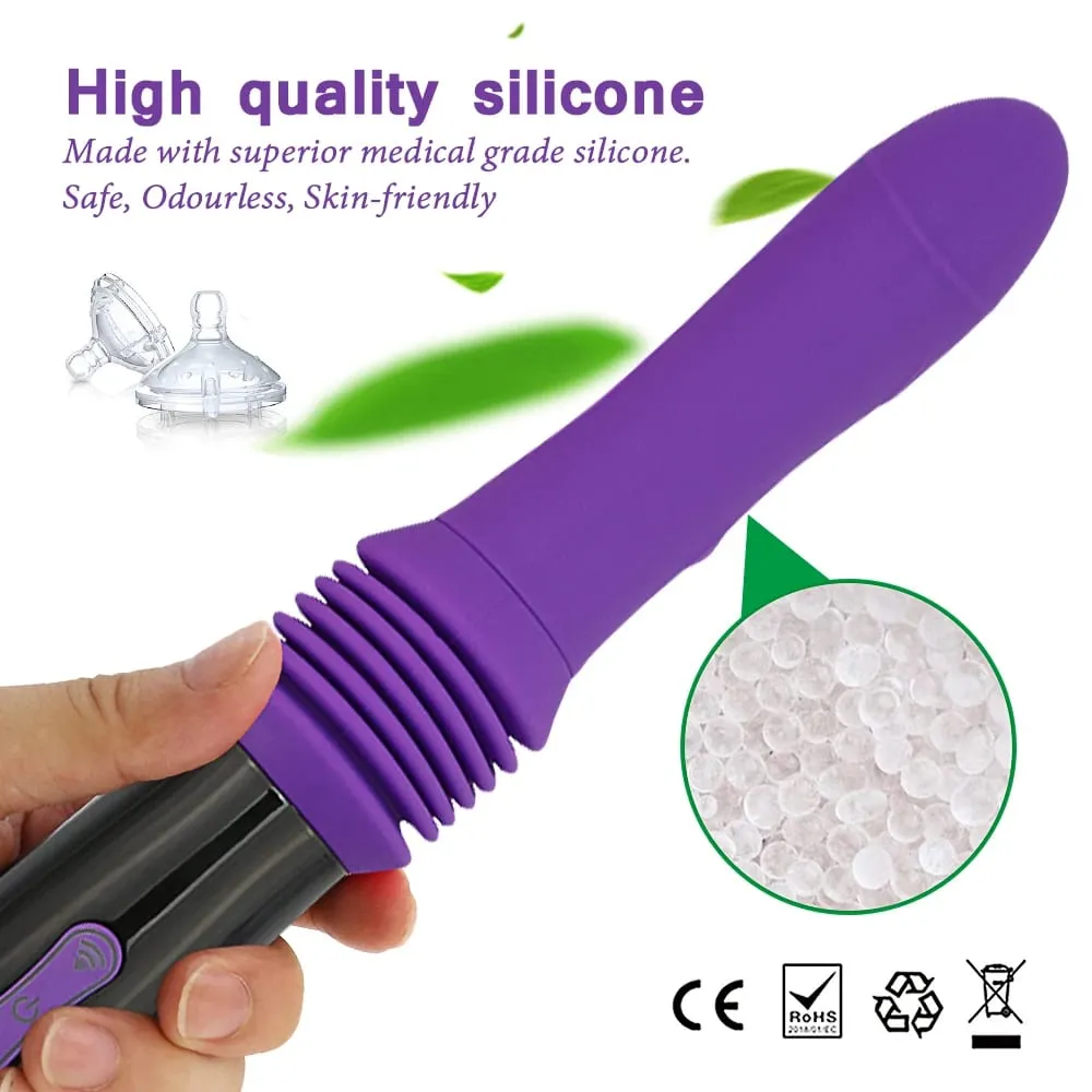 Trådlös fjärrkontroll, teleskopisk kanonmaskin, utdragbar, utdragbar, vibration, massage, orgasm, onani, en, sexleksak, för vuxna
