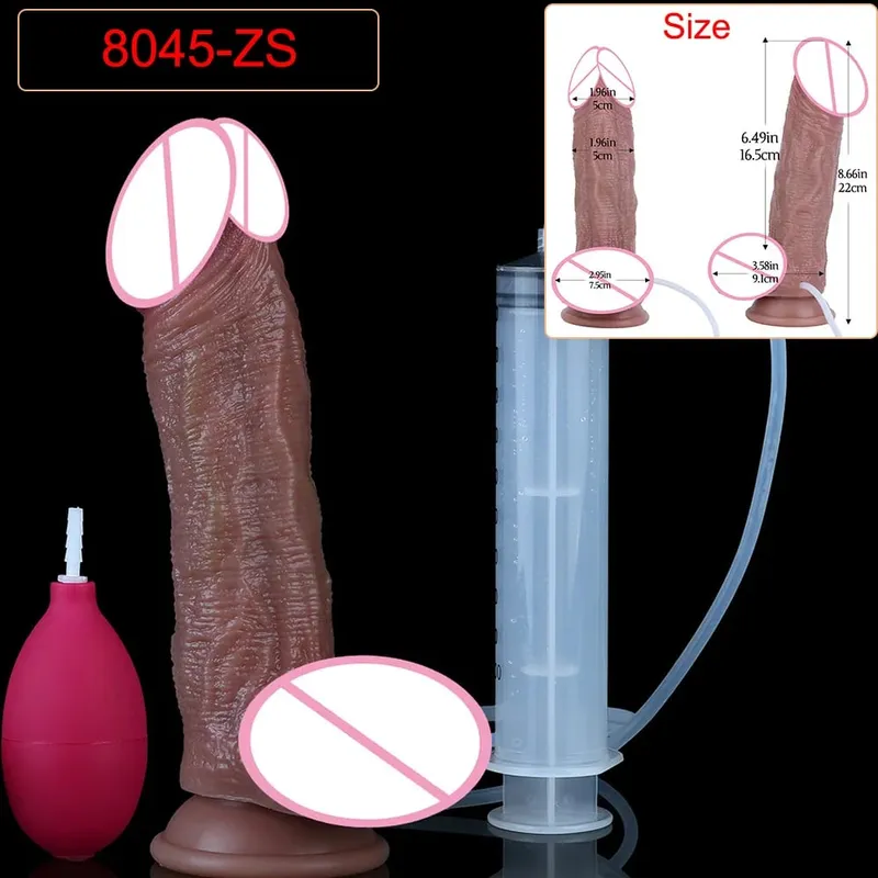 Hluboké žíly Ultra stříkající dildo Silikon Skin Touch Dlouhá ejakulační zátka na zadeček Pro muže Ženy Stimuluje G-Spot 18+ Sexuální hračky — image 22