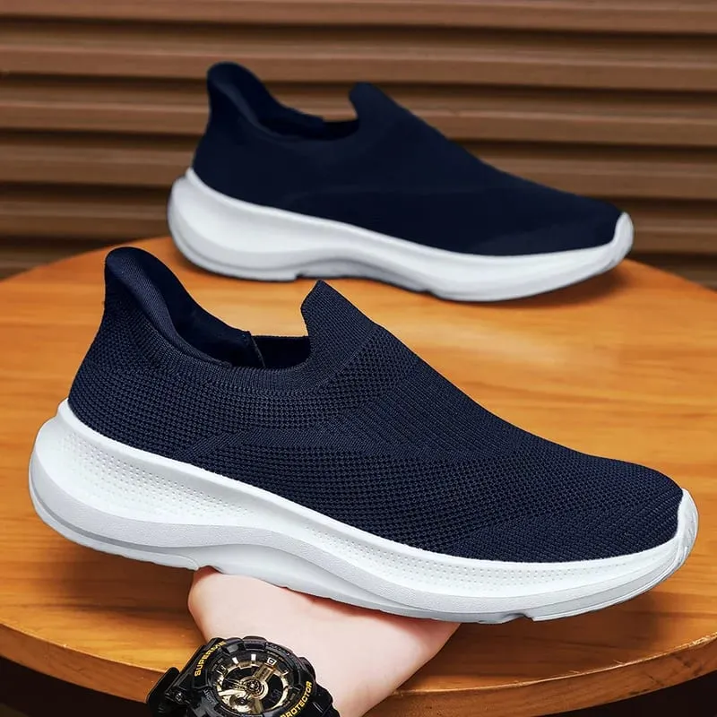 Zapatos transpirables de punto con plataforma para caminar, zapatillas deportivas ligeras con cojín antideslizante, zapatillas informales para hombres y mujeres de alta calidad — image 5