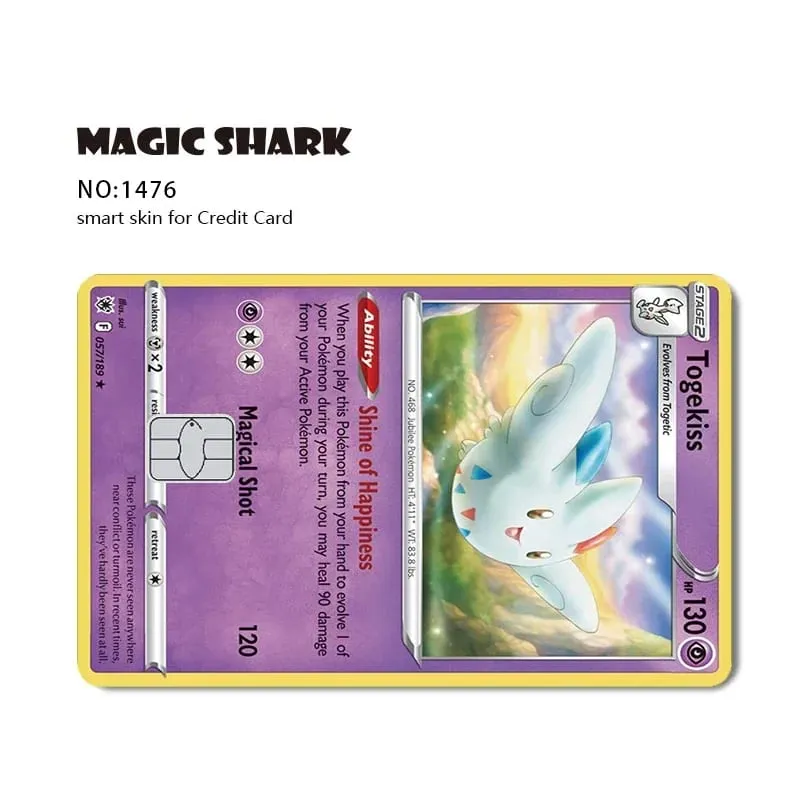 2026 ใหม่ Charizard Blastoise Bulbasaur Eevee Metwo สติกเกอร์ฟิล์มผิวสำหรับบัตรเครดิตเดบิตการ์ด — image 20