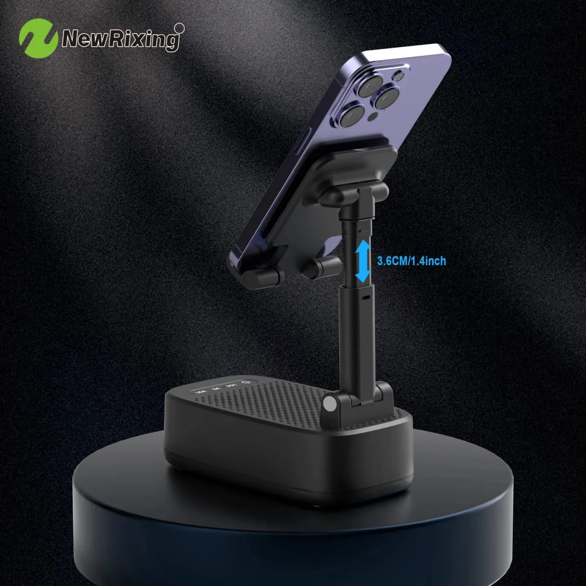 Wireless Phone Holder Portable Speaker Speaker Phone Holder Emergency Power Bank 1800mAh Battery USB Charging Hands-Free